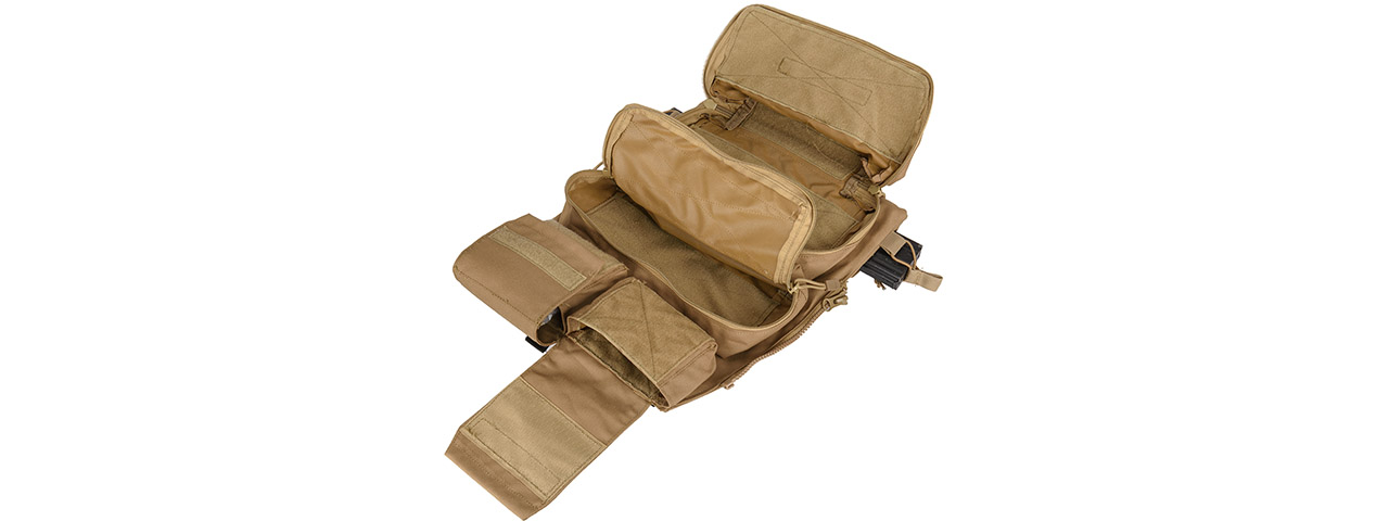 WST Tactical Vest 2.0 Accessory Pouches Backpack Attachment II, Tan - Click Image to Close