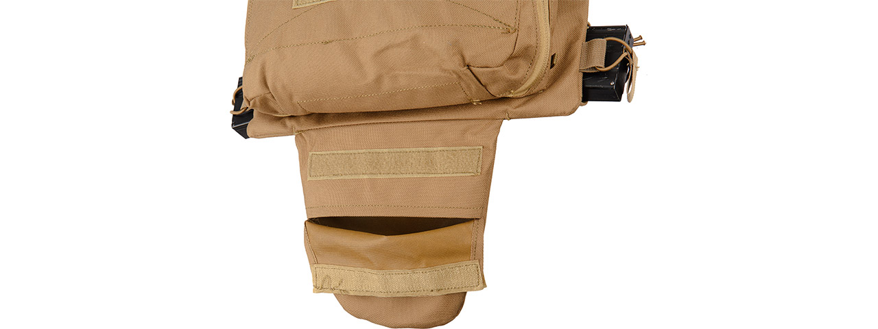 WST Tactical Vest 2.0 Accessory Pouches Backpack Attachment II, Tan