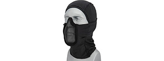 Lancer Tactical Shadow Warrior Hood Mesh Balaclava Face Mask (Color: Black)