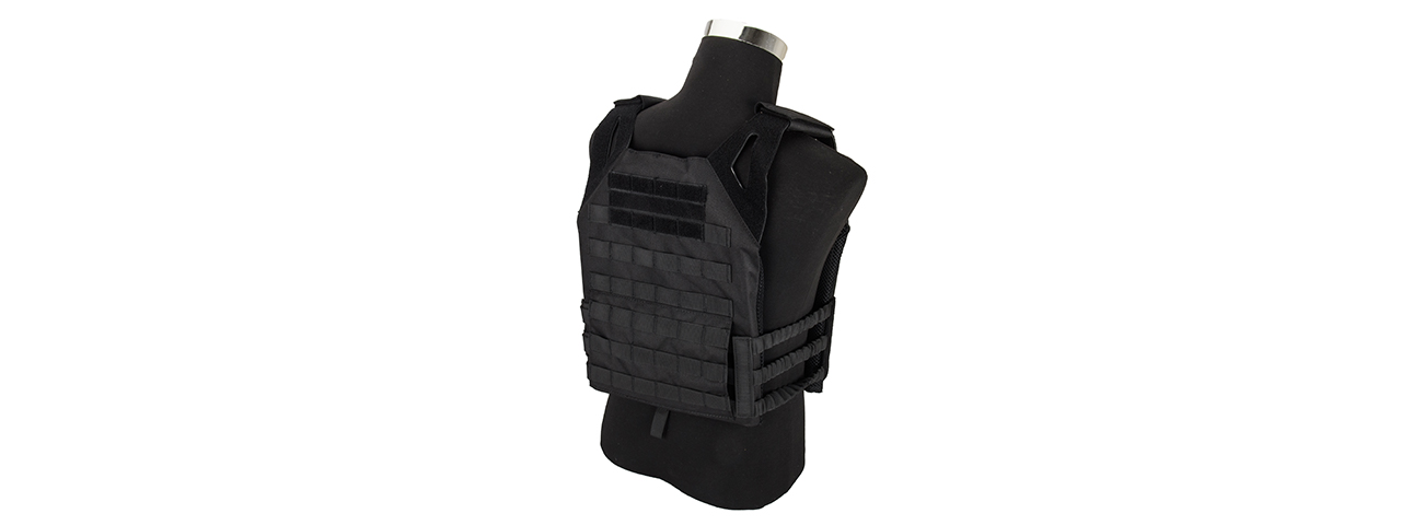 Lancer Tactical Lightweight Plate Carrier Vest (Black)