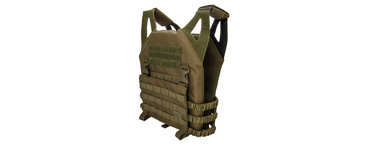 Lancer Tactical Lightweight Plate Carrier w/ Foam Dummy Plates (OD Green) - Click Image to Close
