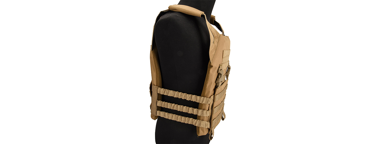 Lancer Tactical Lightweight Plate Carrier w/ Foam Dummy Plates (Khaki)