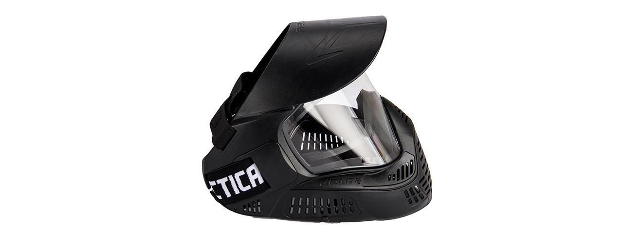 Lancer Tactical Full Face Airsoft Mask with Visor (Color: Black) - Click Image to Close