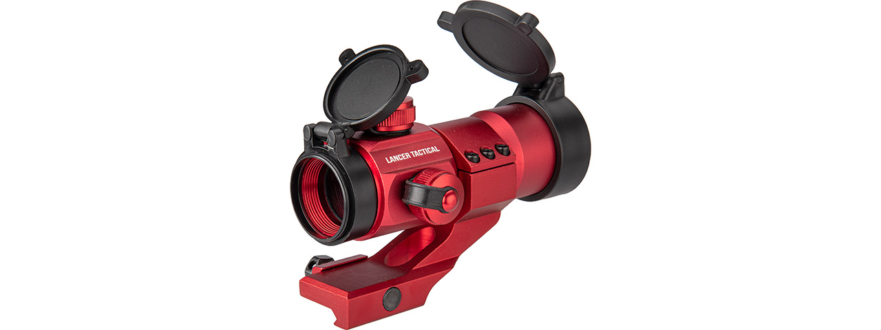 Lancer Tactical Red & Green Dot Cantilever Prism Scope (Red) - Click Image to Close