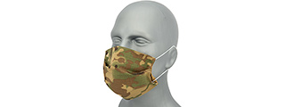 Tactical Pleated Face Mask Cover, Camo