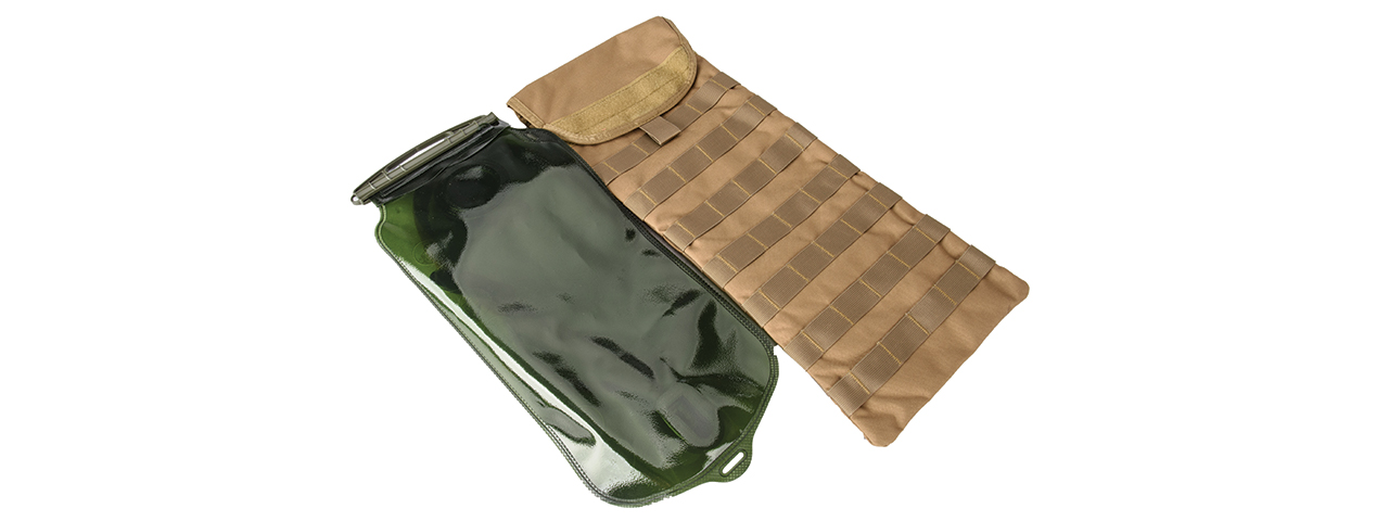 G-Force Hydration Bladder with Molle Sleeve (Tan) - Click Image to Close