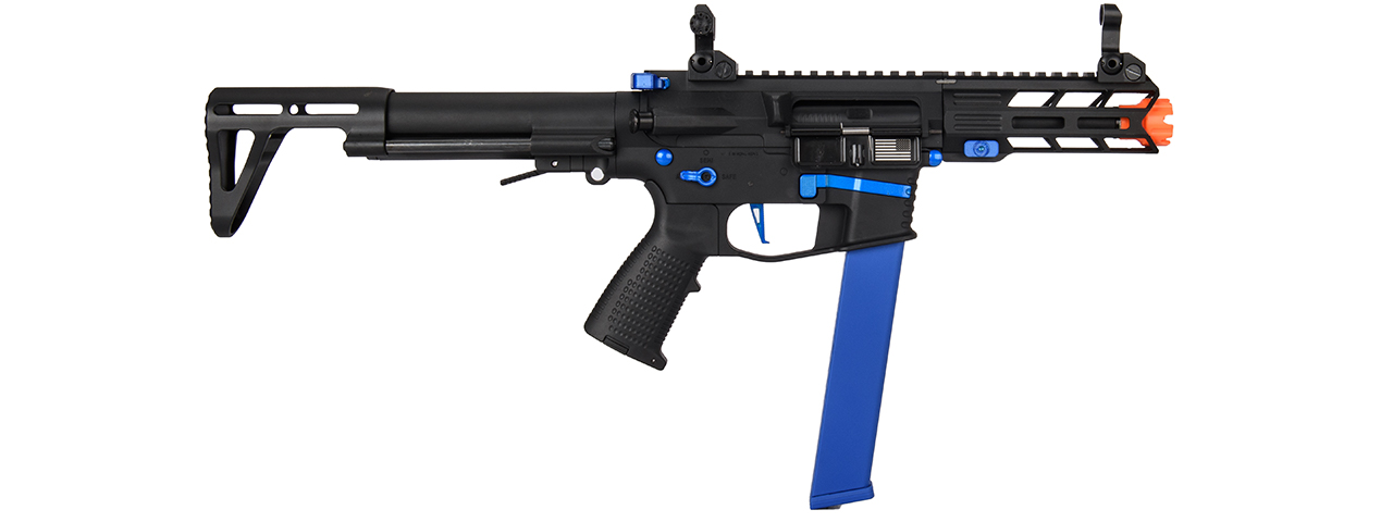 Classic Army Nemesis X9 AEG Airsoft SMG (Black/Blue) - Click Image to Close