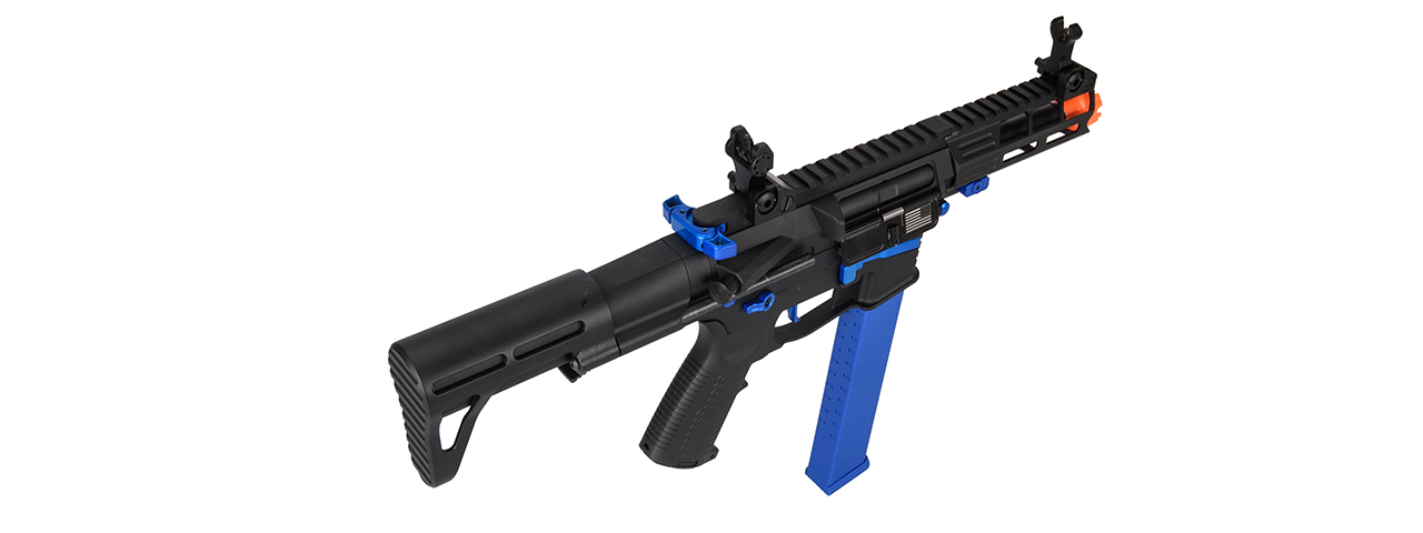 Classic Army Nemesis X9 AEG Airsoft SMG (Black/Blue) - Click Image to Close