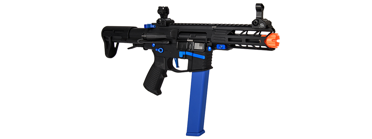 Classic Army Nemesis X9 AEG Airsoft SMG (Black/Blue) - Click Image to Close