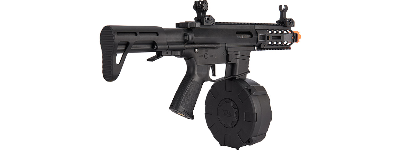 Classic Army ECS PX-9 AEG SMG w/ Drum Magazine (Black) - Click Image to Close