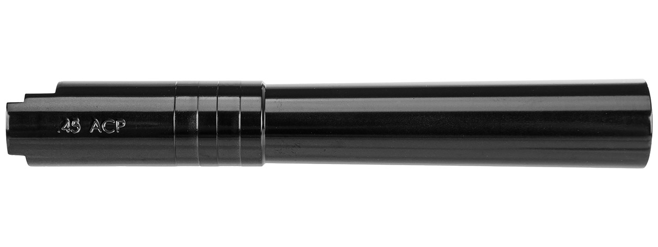 Lancer Tactical Stainless Steel Threaded Outer Barrel for 5.1 Hi-Capa Pistols (Black) - Click Image to Close