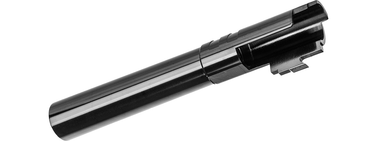 Lancer Tactical Stainless Steel Threaded Outer Barrel for 5.1 Hi-Capa Pistols (Black) - Click Image to Close