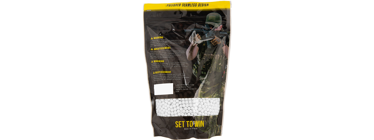 Lancer Tactical 4000 Round 0.25g Streamline Competition Grade Outdoor -Tracer BBs (Color: Green)