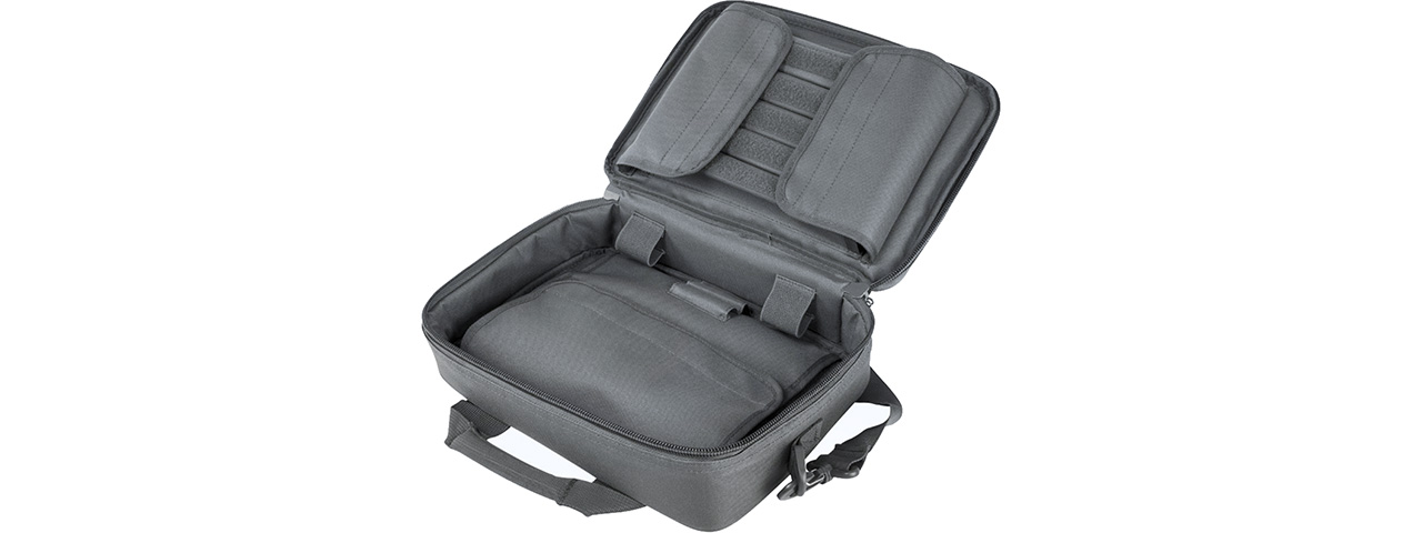 VISM by NcSTAR DOUBLE PISTOL RANGE BAG, URBAN GRAY - Click Image to Close