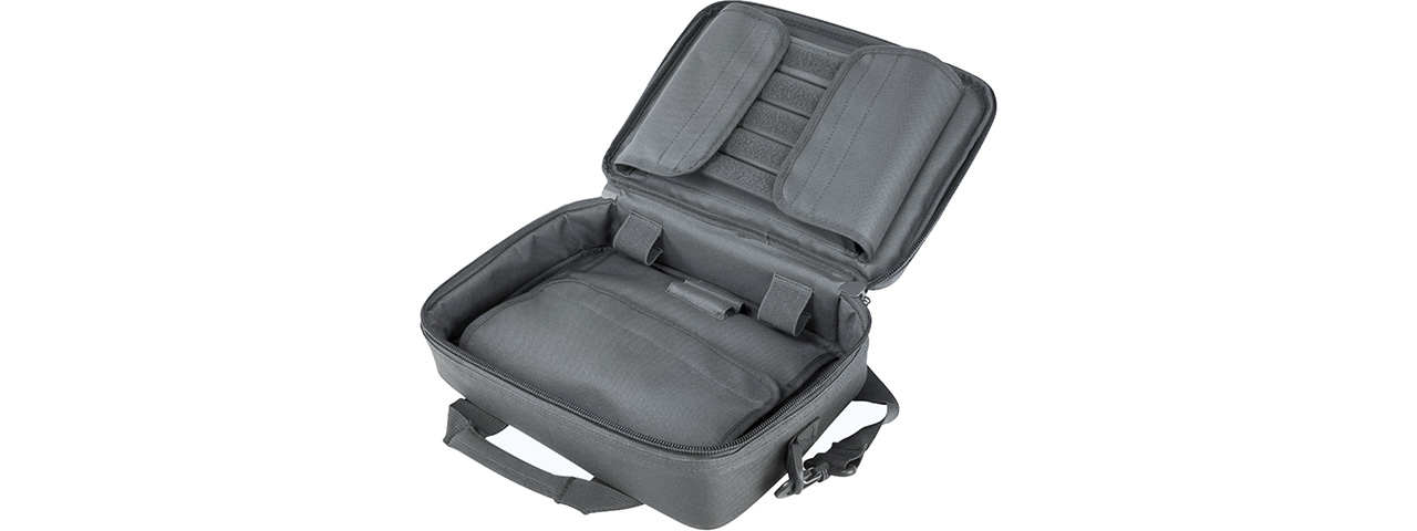 VISM by NcSTAR DOUBLE PISTOL RANGE BAG, URBAN GRAY