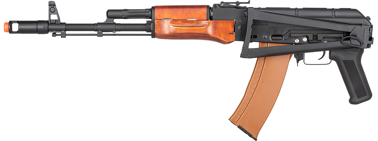 Double Bell AKS-74 Airsoft AEG Rifle w/ Wood Furniture (BLACK) - Click Image to Close