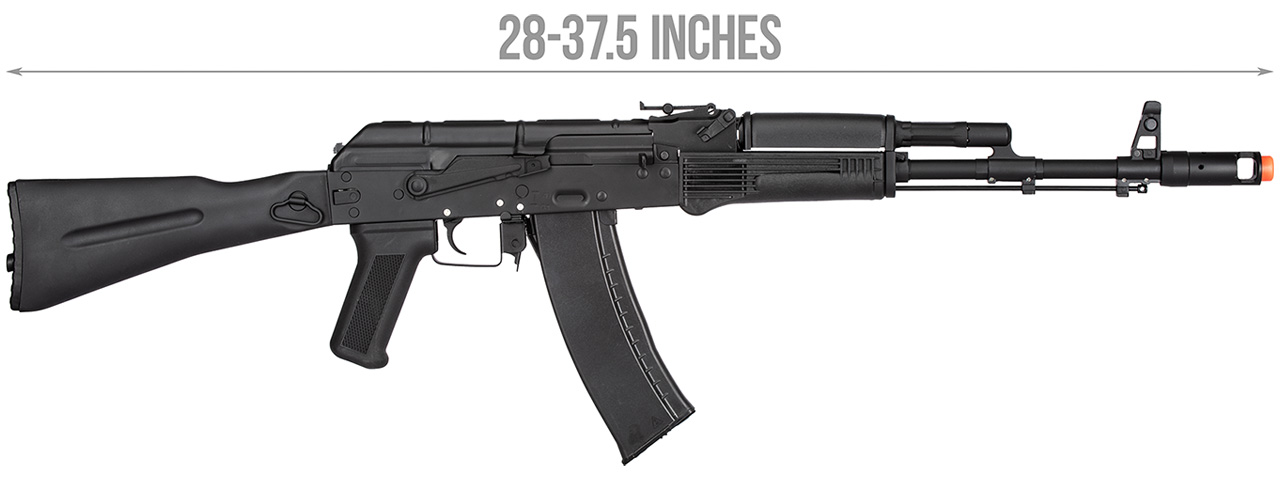 Double Bell AK-74MN Airsoft AEG Rifle w/ Folding Stock (BLACK) - Click Image to Close