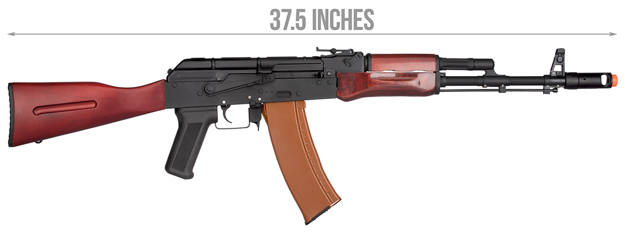 Double Bell AK74N AEG Airsoft Rifle [Type A] (BLACK / WOOD) - Click Image to Close
