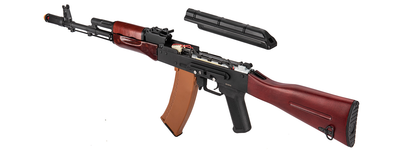 Double Bell AK74N AEG Airsoft Rifle [Type A] (BLACK / WOOD) - Click Image to Close