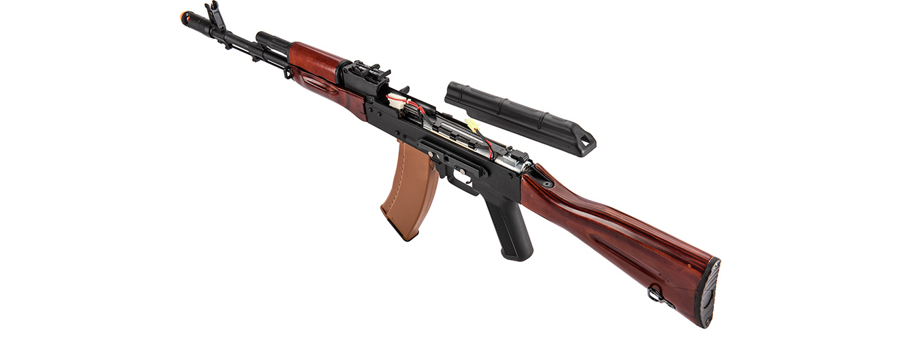 Double Bell AK74N AEG Airsoft Rifle [Type B] (BLACK / WOOD) - Click Image to Close