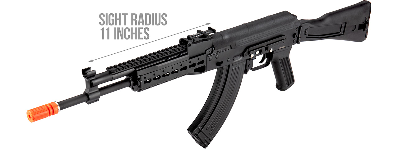 Double Bell AK-74M Airsoft AEG Rifle w/ KeyMod Handguard (BLACK) - Click Image to Close