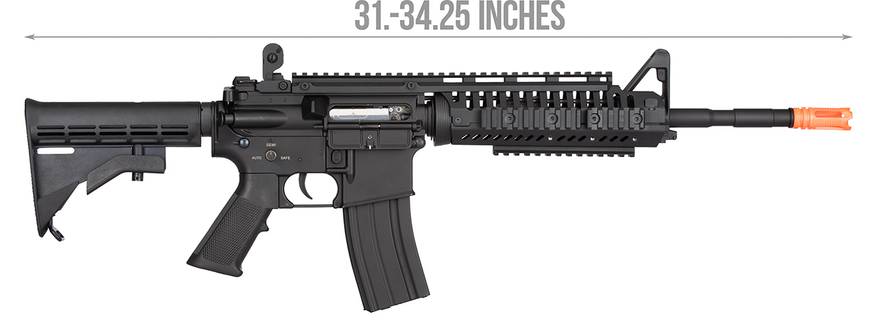 Double Bell M4 Tactical-System AEG Full Metal Airsoft Rifle (BLACK)