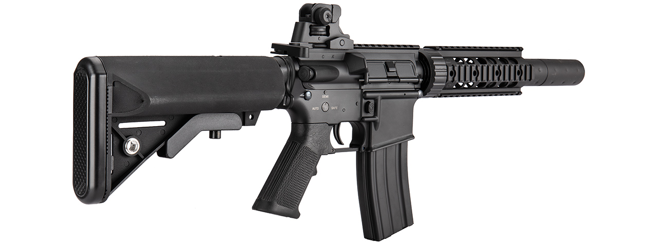 Double Bell M4 RIS AEG Full Metal Airsoft Rifle w/ Mock Suppressor (BLACK)