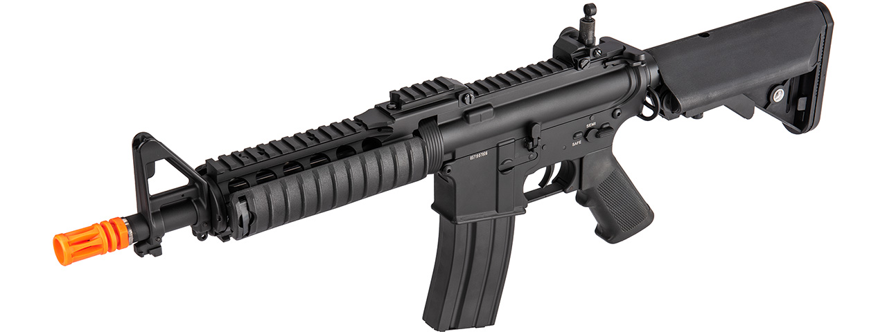 Double Bell M4 CQB RIS AEG Full Metal Airsoft Rifle w/ Riser Mount (BLACK) - Click Image to Close