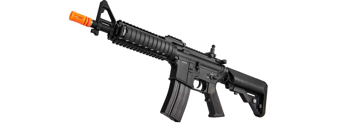 Double Bell M4 CQB RIS AEG Full Metal Airsoft Rifle w/ Riser Mount (BLACK) - Click Image to Close