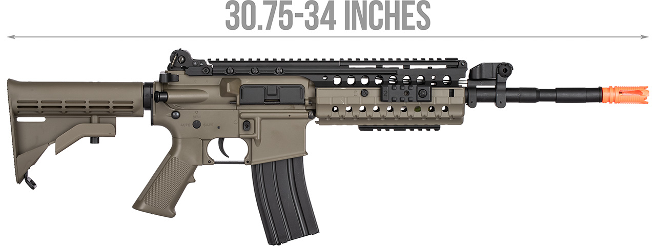 Double Bell M4 Tactical-System AEG Airsoft Rifle w/ Metal Gearbox [Polymer Body] (DARK EARTH)