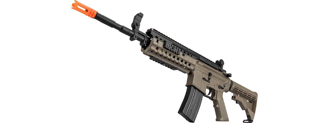 Double Bell M4 Tactical-System AEG Airsoft Rifle w/ Metal Gearbox [Polymer Body] (DARK EARTH) - Click Image to Close