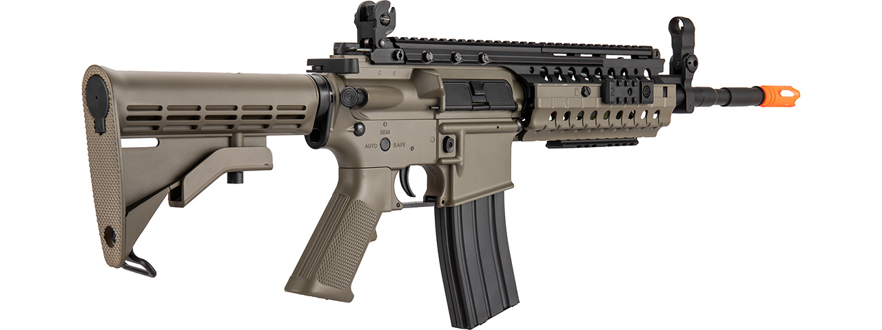 Double Bell M4 Tactical-System AEG Airsoft Rifle w/ Metal Gearbox [Polymer Body] (DARK EARTH) - Click Image to Close