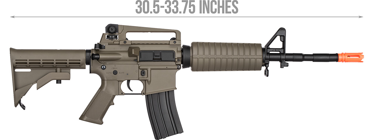 Double Bell M4A1 AEG Airsoft Rifle w/ Metal Gearbox [Polymer Body] (DARK EARTH) - Click Image to Close