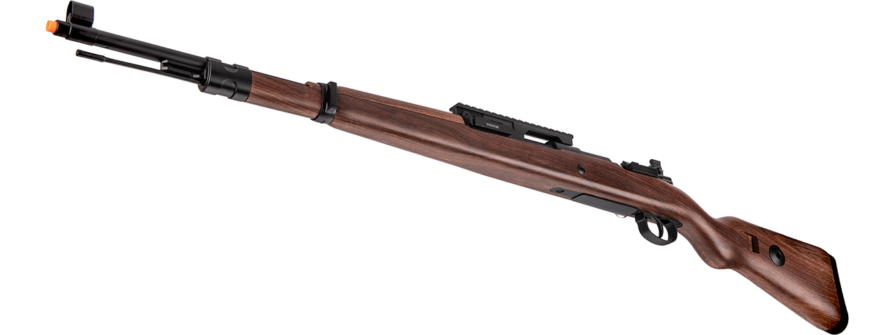 Double Bell WWII Kar 98k Bolt Action Spring Airsoft Rifle (REAL WOOD) - Click Image to Close