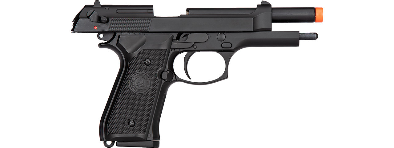 Double Bell M92 U.S. Army Gas Blowback Airsoft Pistol (Black) - Click Image to Close