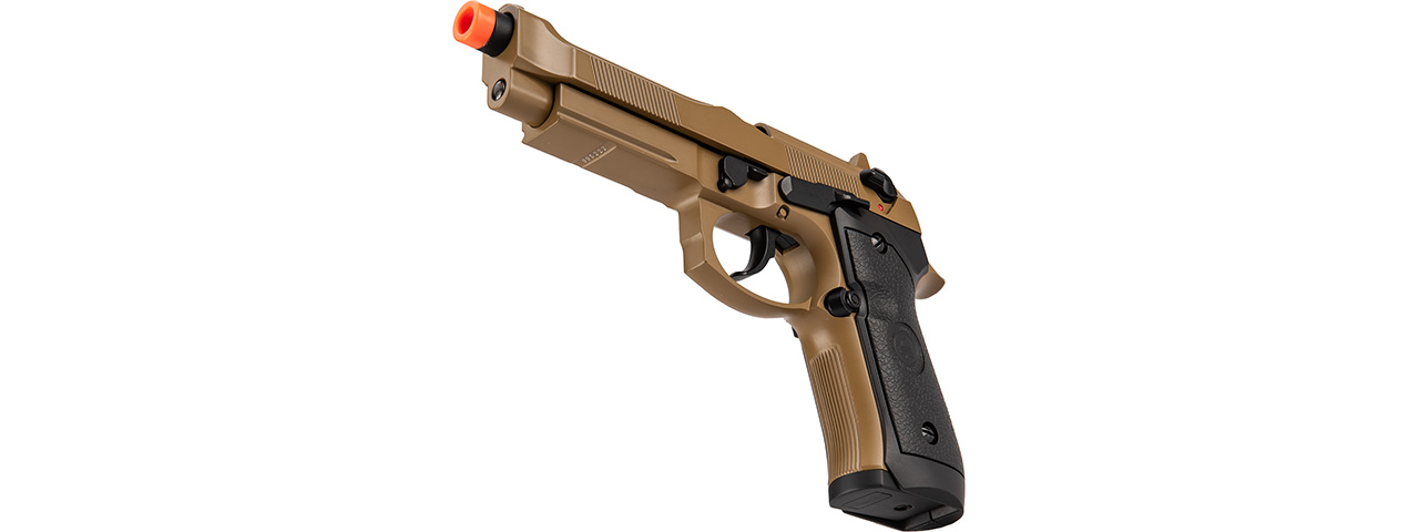 Double Bell M92 Gas Blowback Airsoft Pistol (TAN) - Click Image to Close