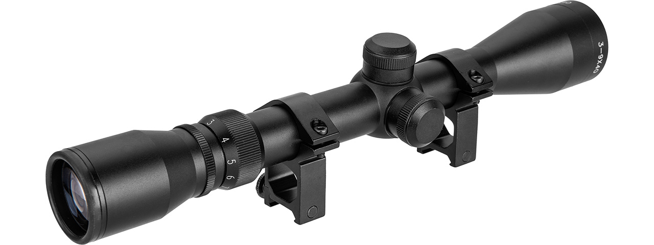 Double Bell 3-7X28 Rifle Scope w/ Mount for Kar 98k WWII Rifle (BLACK) - Click Image to Close