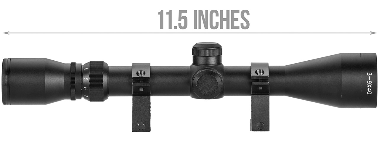 Double Bell 3-7X28 Rifle Scope w/ Mount for Kar 98k WWII Rifle (BLACK) - Click Image to Close