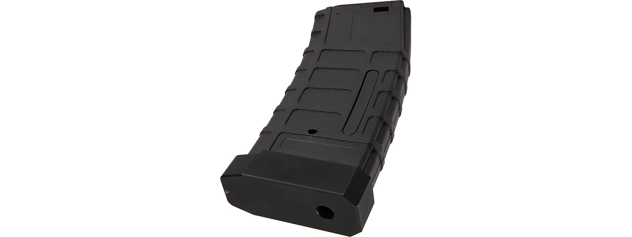 Double Bell 120rd Mid Cap M4 Airsoft AEG Magazine w/ Tactical Base Plate (BLACK) - Click Image to Close