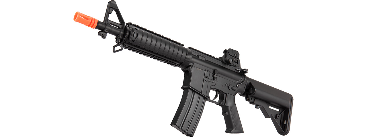 Double Bell M4 RIS CQB AEG Airsoft Rifle w/ Metal Gearbox [Polymer Body] (BLACK) - Click Image to Close
