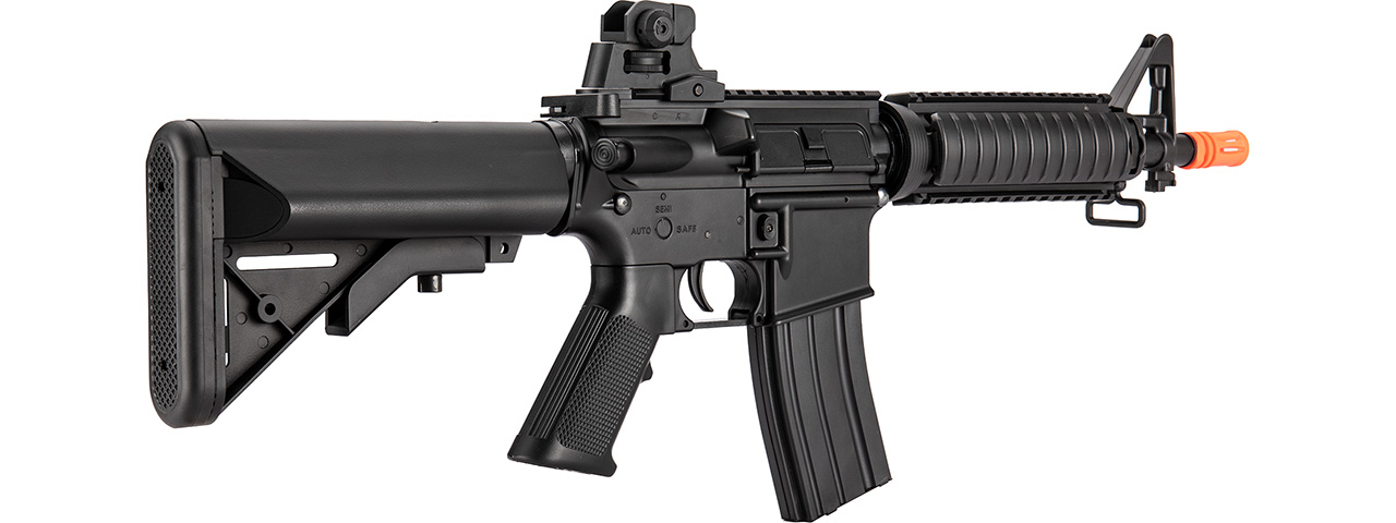 Double Bell M4 RIS CQB AEG Airsoft Rifle w/ Metal Gearbox [Polymer Body] (BLACK) - Click Image to Close