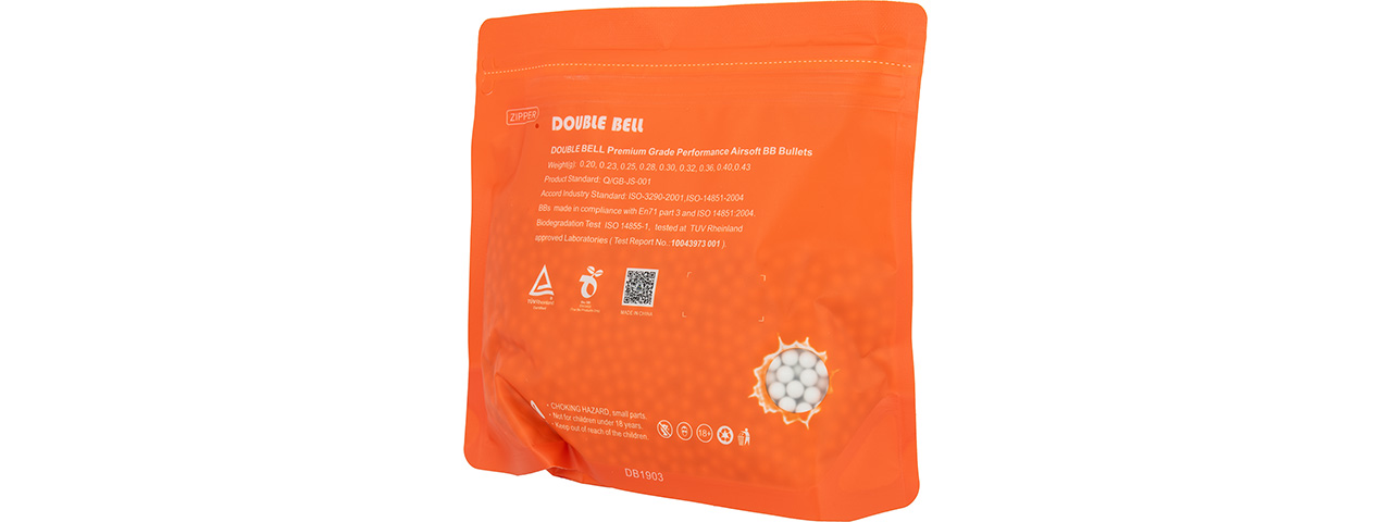 Double Bell 0.20G Biodegradable BBs [4000rds] (WHITE)