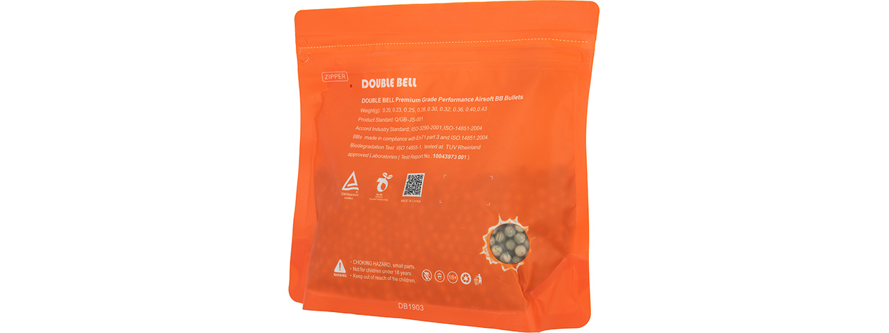 Double Bell 0.23G Biodegradable BBs [3000rds] (TWO TONE) - Click Image to Close