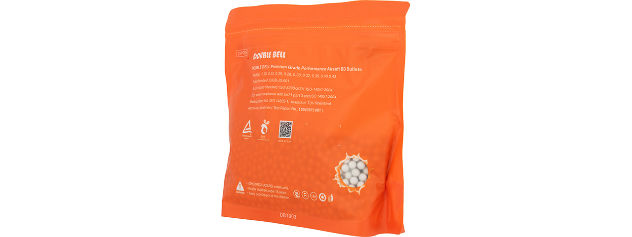 Double Bell 0.25G Biodegradable BBs [3000rds] (WHITE)