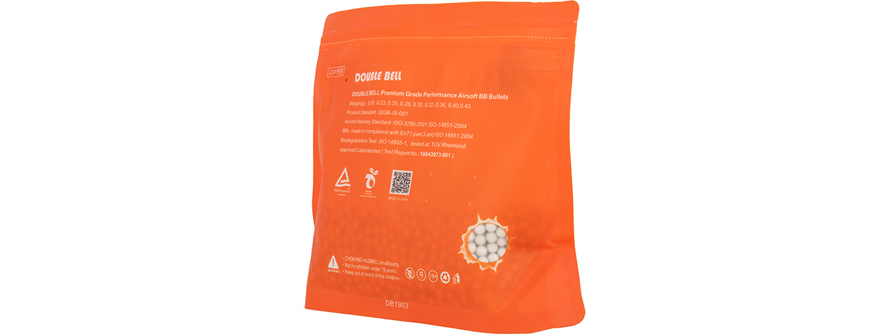 Double Bell 0.28G Biodegradable BBs [2500rds] (WHITE) - Click Image to Close