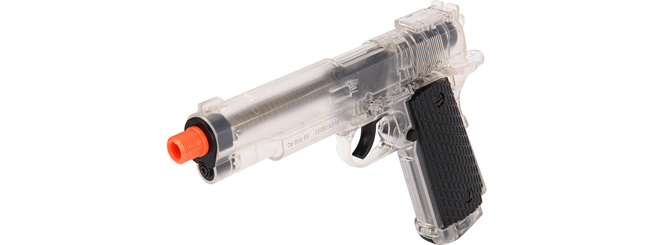 Wellfire G292B-CR M1911 CO2 Non-Blowback Pistol (Clear) - Click Image to Close