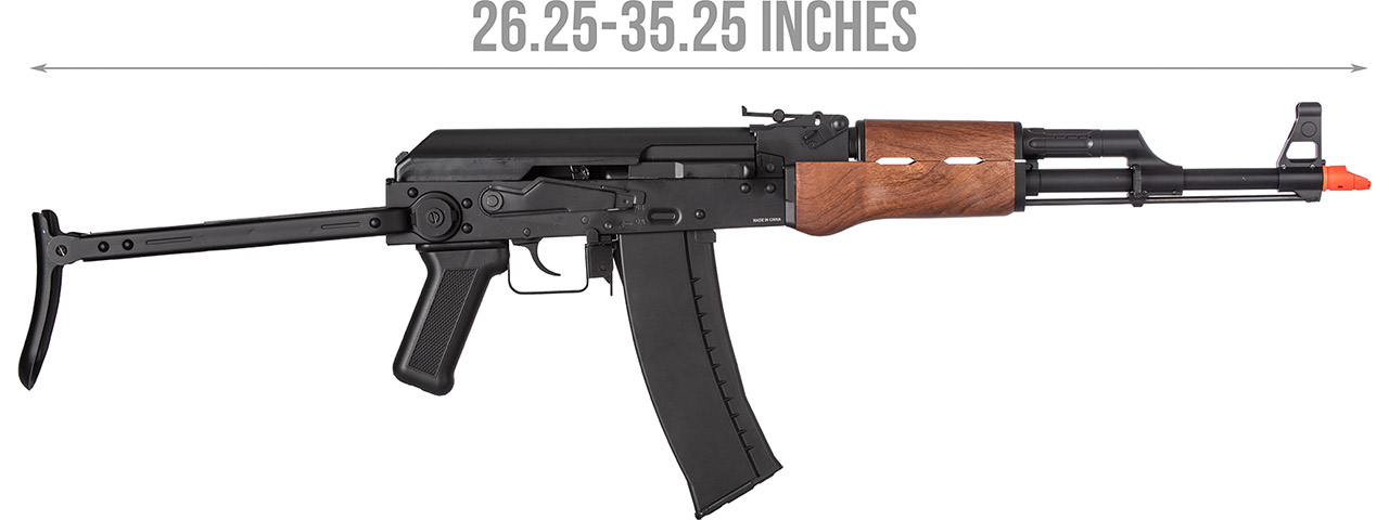 WellFire AK74 Co2 Blowback Rifle with Folding Stock (Color: Faux Wood) - Click Image to Close