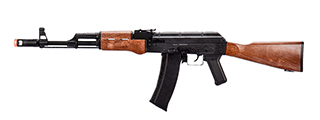 WellFire AK74 Co2 Blowback Rifle with Fixed Stock (Color: Black & Wood)