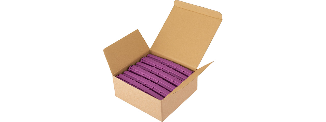 LONEX 200RD MID-CAP MAGAZINE FOR M4 AEG, 6 PACK (PURPLE) - Click Image to Close