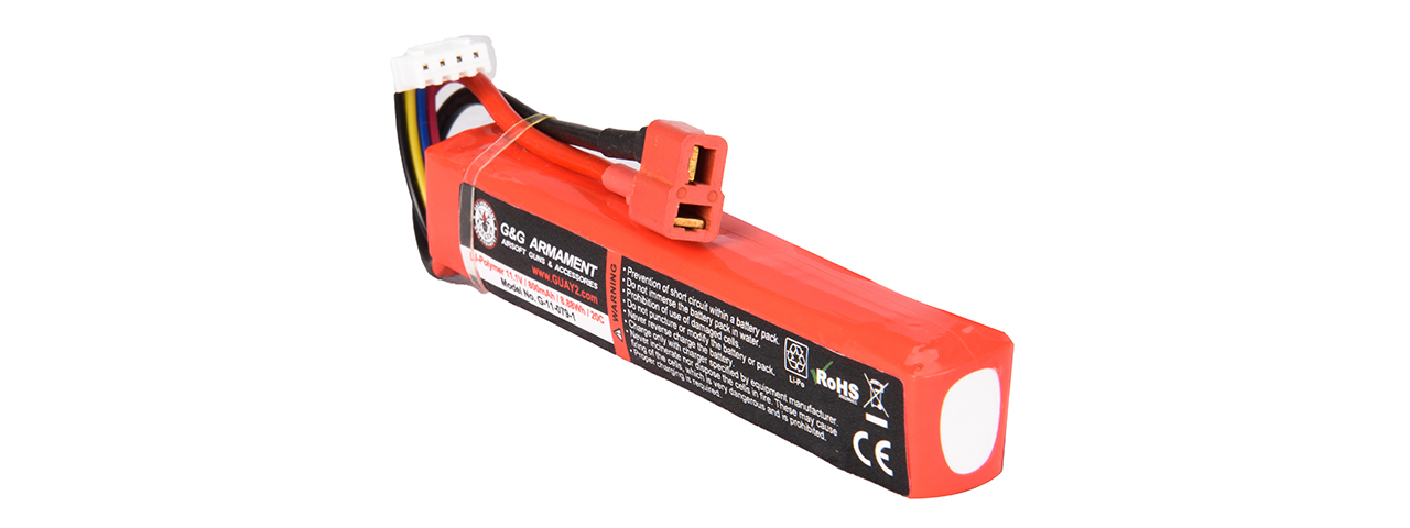 G&G 20C 11.1V 800mAh Stick Li-Po Battery